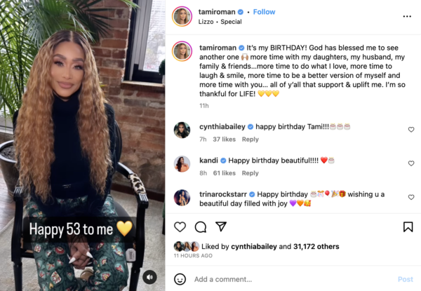 ‘You Look 35 Babe’: Tami Roman Celebrates Her 53rd Birthday, Fans Can’t Help But Acknowledge Her Ageless Beauty