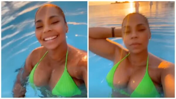 ‘If Black Don’t Crack Was a Person’: Ashanti Flaunts Her Ageless Beauty In Green Bikini While on Another Vacation
