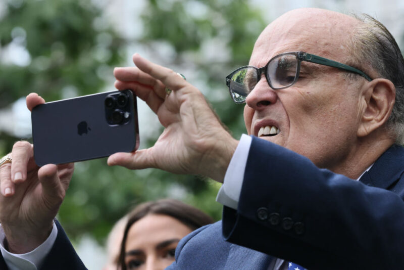 Rudy Giuliani Says He Left 9/11 Memorial Ceremony Early Because Kamala Harris Was There