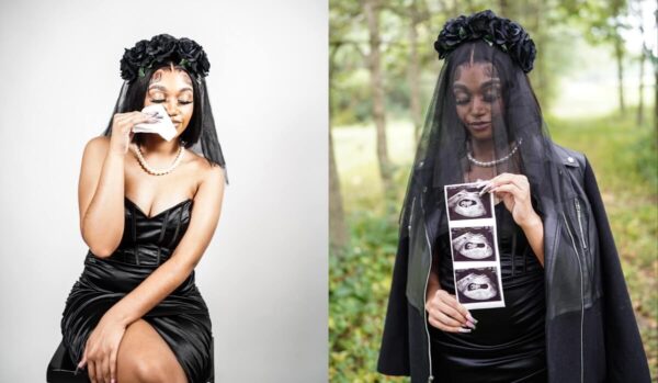 ‘R.I.P to Being Kid Free’: Woman Goes Viral for Funeral-Themed Pregnancy Photos