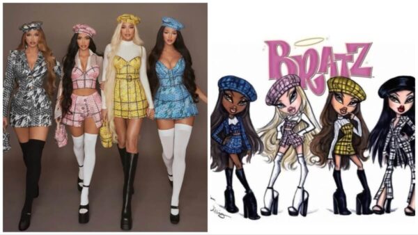 ‘What In the Black Face Is Going on’: Kim, Khloe Kardashian and Friends Draw Criticism Over Seemingly Darkening Their Complexions for Bratz Doll Costumes