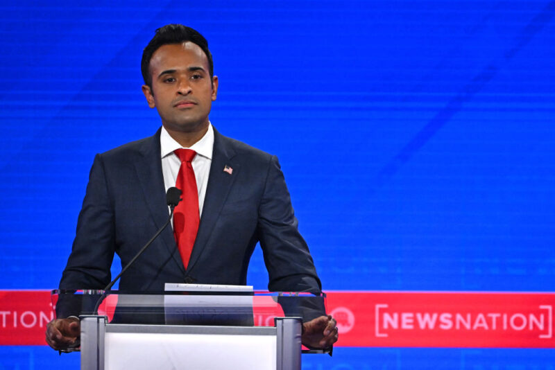 Vivek Ramaswamy Dog-Whistles About The Racist ‘Great Replacement Theory’ During GOP Primary Debate