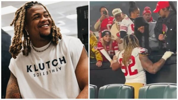 White Female Fan Called ‘Thirsty’ for Slapping and Begging 49ers Chase Young for a Hug During His Heartfelt Post-Game Moment with Family