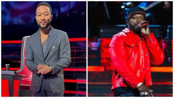 50 Cent Tries to Hold Back His Laughter as Fans Say Singer John Legend Turned His Rap Hit ’21 Questions’ Into a ‘Selma’ Spiritual