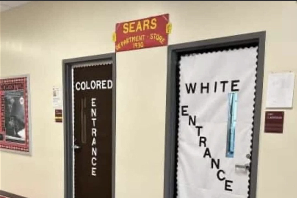 NC School Doors ‘Decorated’ With ‘Colored’ And ‘White’ Entrances For Black History Month