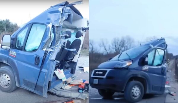 ‘It Just, Boom’: Amazon Driver Escapes Unscathed After Train Slams Into Delivery Van, Splitting It In Half