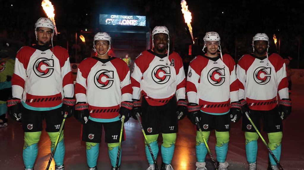 The Cincinnati Hockey Team Makes History With All-Black Starting Lineup