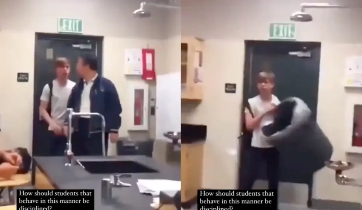 Resurfaced Video Captures California Student’s Violent Outburst At Unsuspecting Teacher, Sparking Outrage Online: ‘He Should Have Been Arrested’