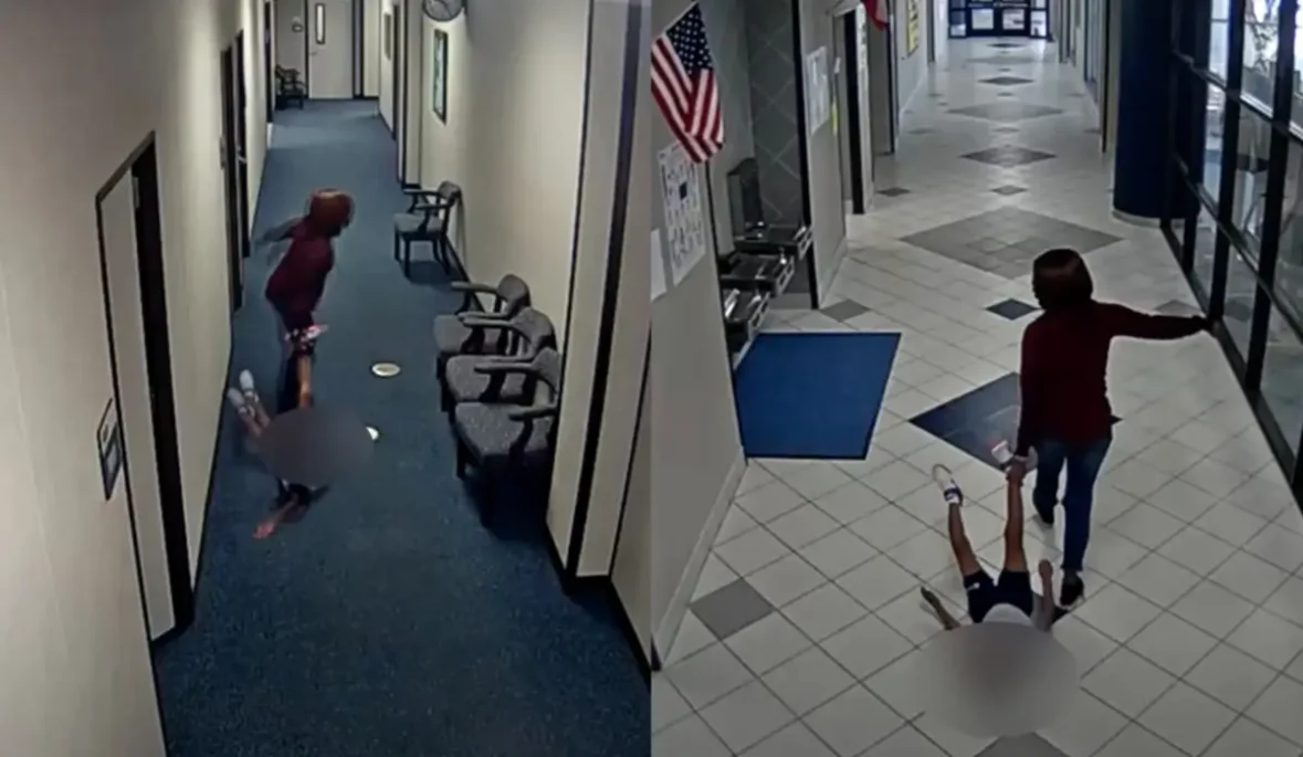 Texas Teacher Caught on Video Dragging Boy with Special Needs Across the Floor By One Ankle; Mother Tries to Intervene Another Time and Is Fired from School