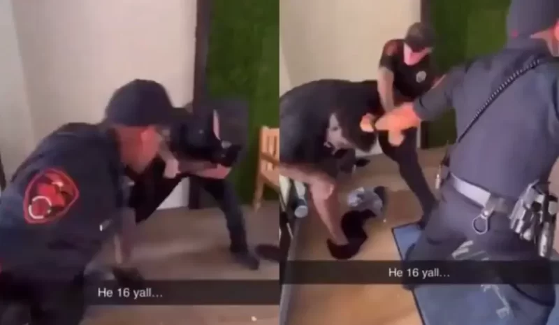 ‘Stop Touching Him!’: Florida Cops Corner Black Boy with Blows, Pull His Hair Over Swimming In Apartment Pool, Shocking Video Shows