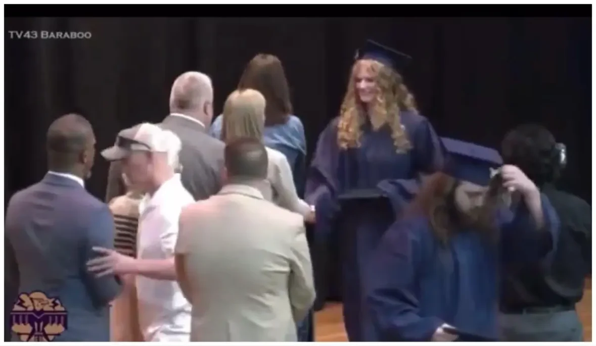 ‘I Don’t Want Her Touching Him’: White Father Storms Stage During High School Graduation Ceremony to Block Daughter from Shaking Black Superintendent’s Hand, Shocking Video Shows
