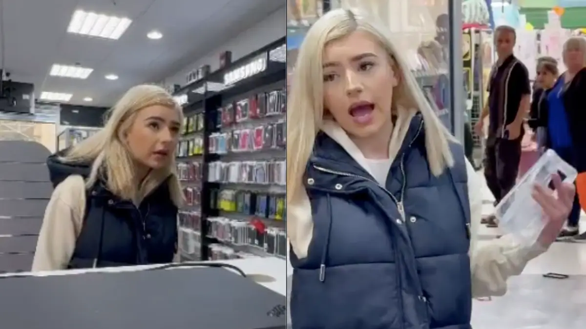 ‘I Don’t Give a F–k!’: Woman Caught on Video Calling Worker Racial Slur, Threatening to Spit In His Face, Trashing Store – All Because She Couldn’t Get a Refund