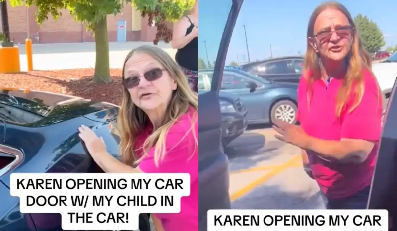 ‘You Don’t Have the Right!’: Crazed White Woman Opens Up Black Woman’s Car Door with Her Child in the Backside In Dispute Over Parking Spot