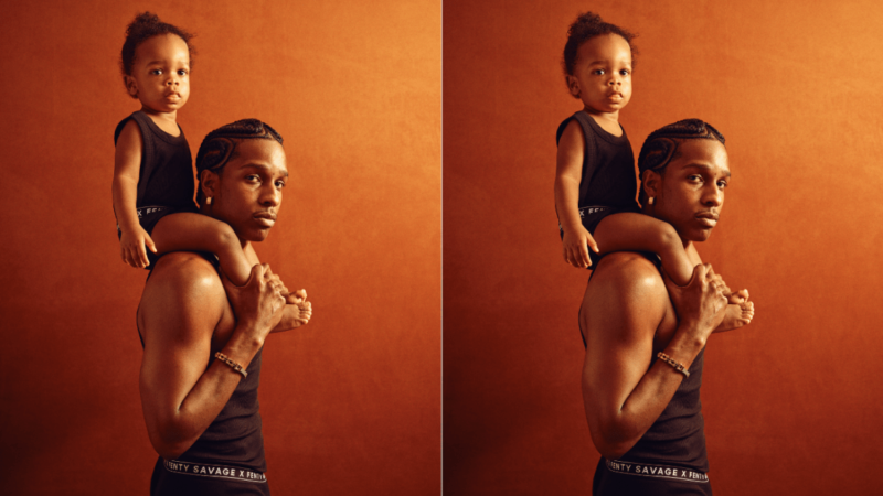 Rihanna and A$AP Rocky’s son RZA makes an adorable Savage X Fenty debut