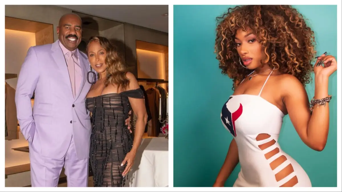 ‘Marjorie Finna Cuss Him TF Outttt’: Steve Harvey Shows All of His Teeth During Flirty Exchange with Megan Thee Stallion as Fans Bring Up Wife Marjorie