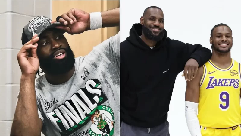 ‘If LeBron Sees This, Brother Is Done’: Fans Fear Retaliation for Jaylen Brown After Nosey Lip-Readers Caught ‘Shady’ Bronny James Comments