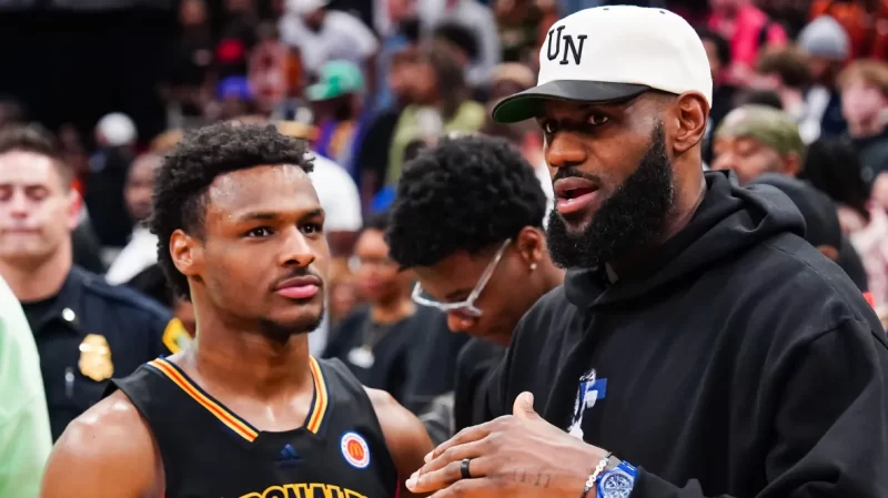 LeBron James is excited to share the court with his son — but Bronny better not call him ‘Dad’ 