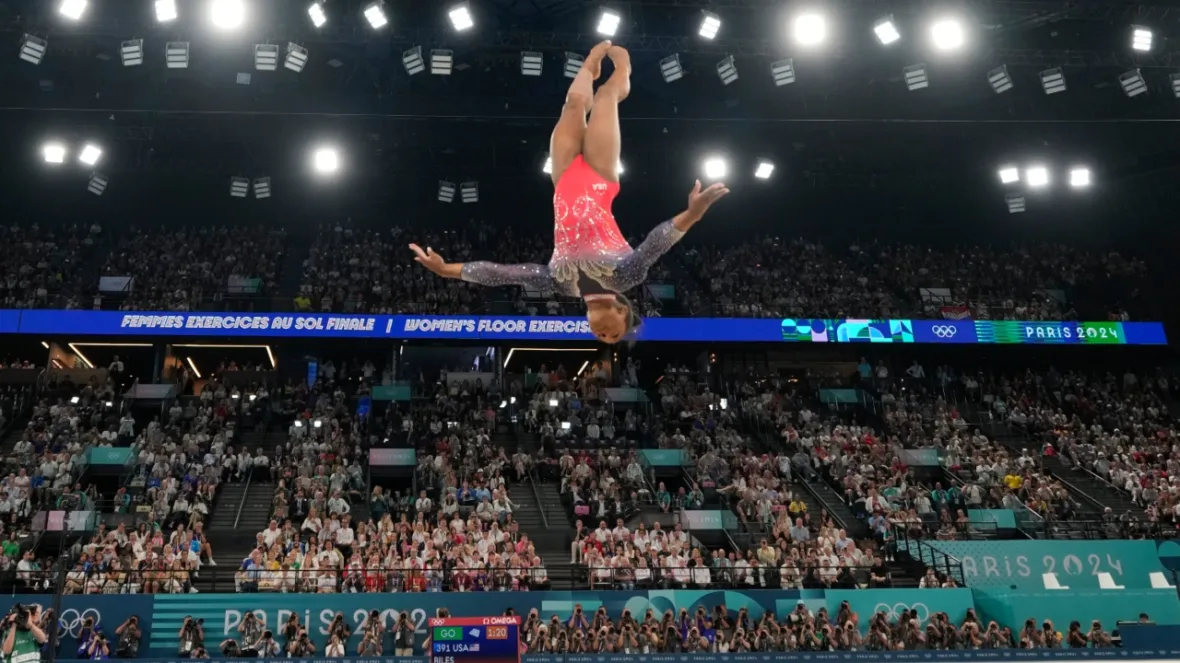 Simone Biles finishes off her return to the Olympics with a silver on floor exercise