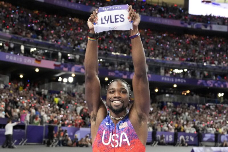 Noah Lyles wins Olympic 100 by five-thousandths of a second, among closest finishes in Games history