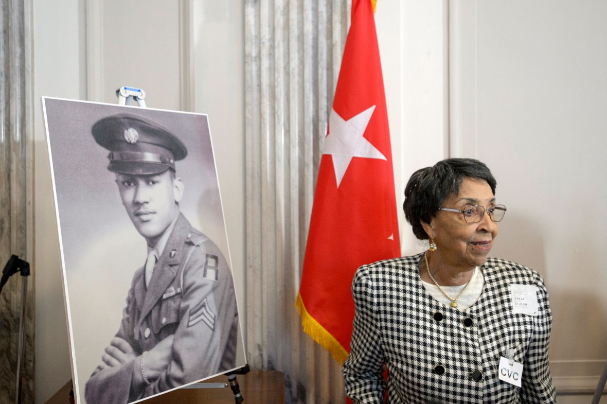 80 years after D-Day the family of a Black World War II combat medic receives his medal for heroism