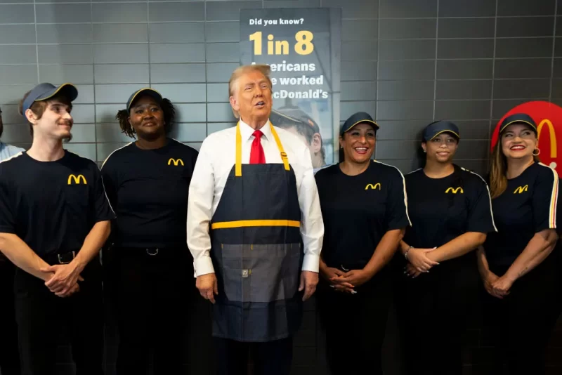 Critics point out hypocrisy in Trump’s ‘offensive’ and ‘desperate’ visit to McDonald’s