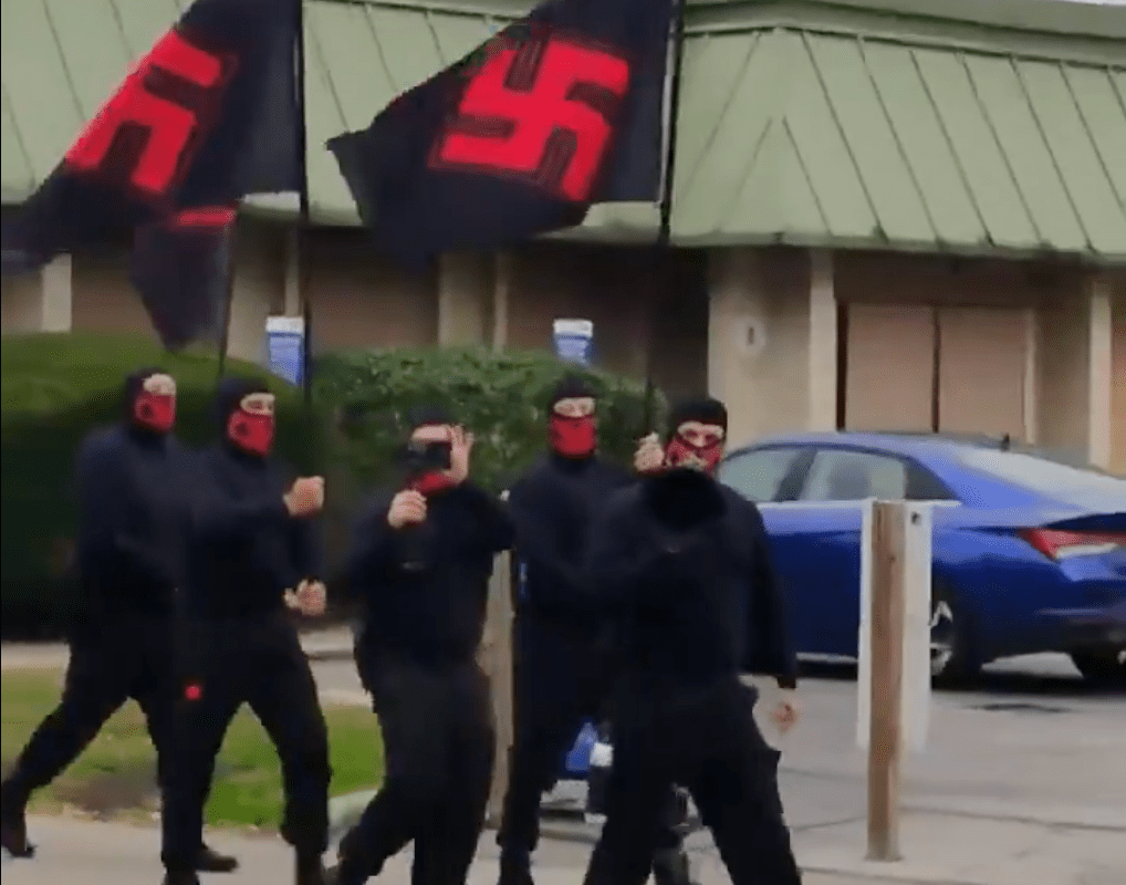 Video Shows Neo-Nazis Yelling Racist Slurs While Marching Freely Through Columbus, Ohio