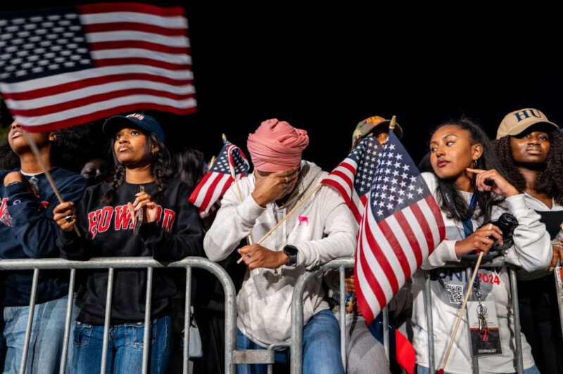 Howard election party for Harris turned somber as it became clear Trump would win White House