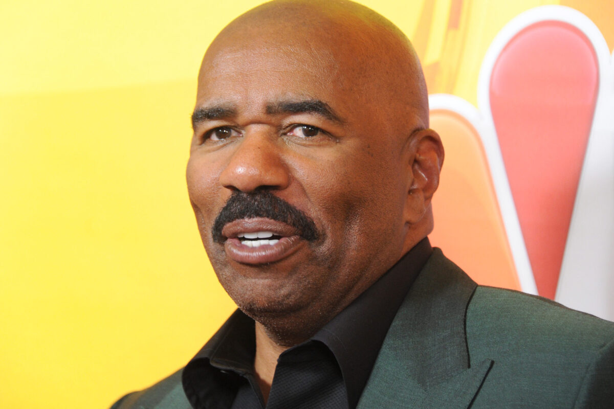 ‘Bout to Cause a Family Feud at Home’: Fans Catch Steve Harvey Red-Handed Staring Down a ‘Family Feud’ Contestant’s Mesmerizing BBL