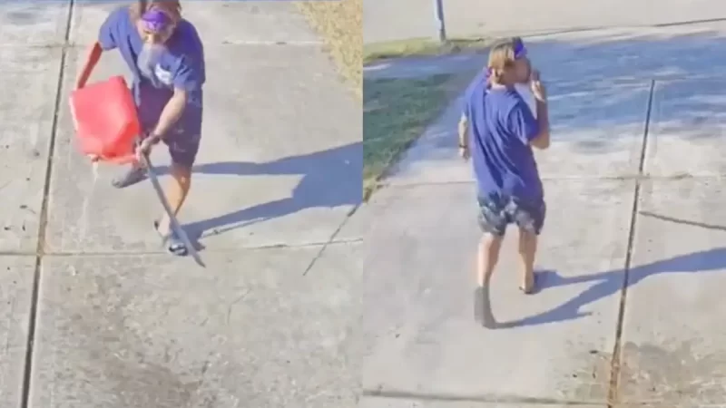 ‘What You Gonna Do?’: Texas Man Caught on Video Swinging Sword at Neighbor, Pouring Gasoline on Her Home While Her Kids Are Inside–Refused to Back Down When Confronted