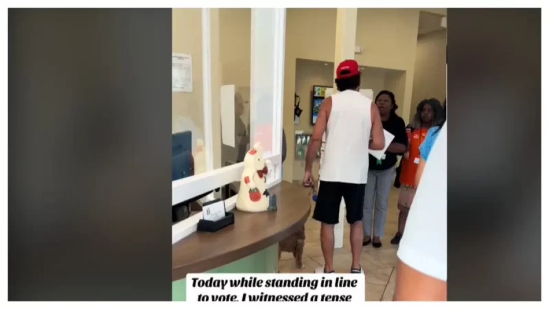 ‘We’re Going to See When the Cops Come’: White Male Trump Supporter Clashes with Black Poll Worker After Refusing to Prove His Dog Is a Service Animal