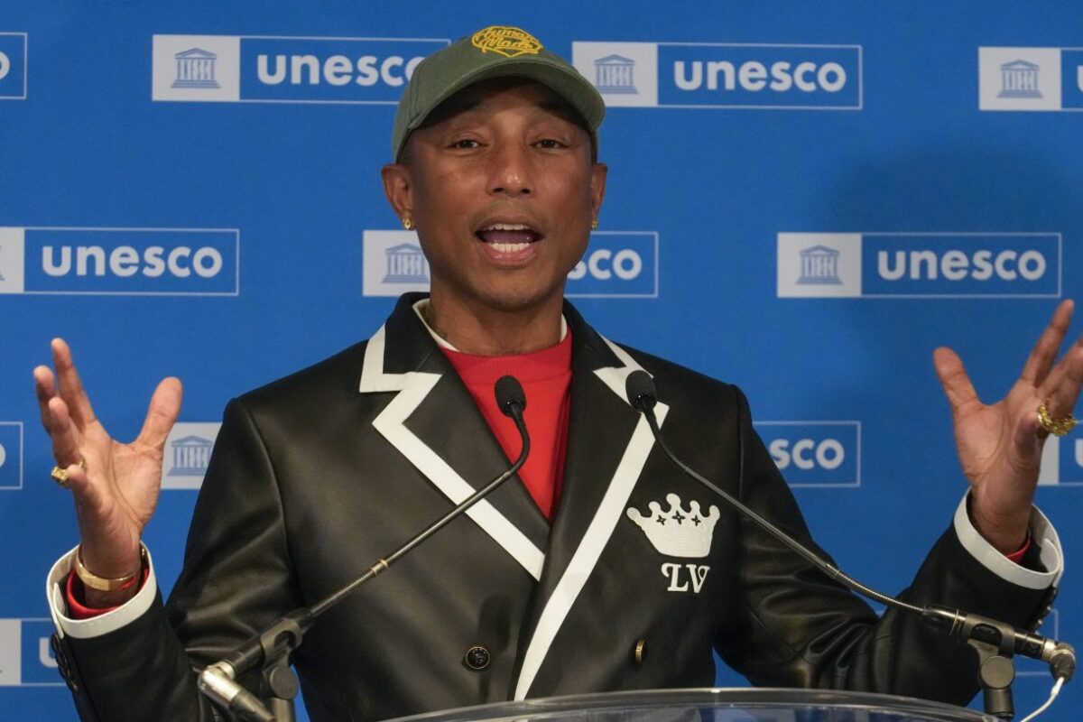 Pharrell Williams is named a UNESCO goodwill ambassador