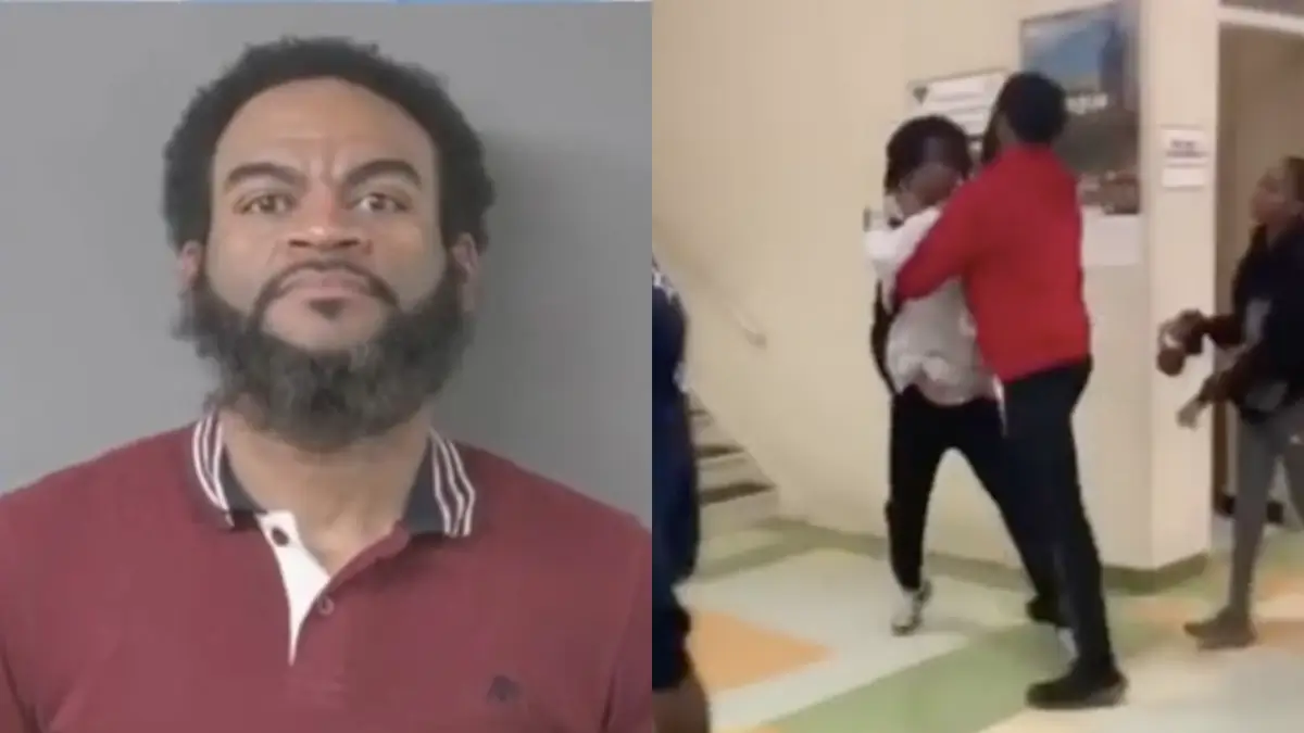 ‘Why Did She Call Her Father?’: 43-Year-Old Man Charged After Viral Video Shows Him Strangling Teenage Boy In School Hallway as Rumors Swirl Over What Caused Altercation