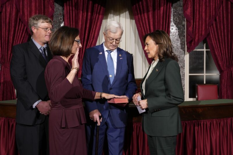 Videos Show GOP Senator’s Husband Who Snubbed Kamala Harris Happily Shaking Previous VPs’ Hands