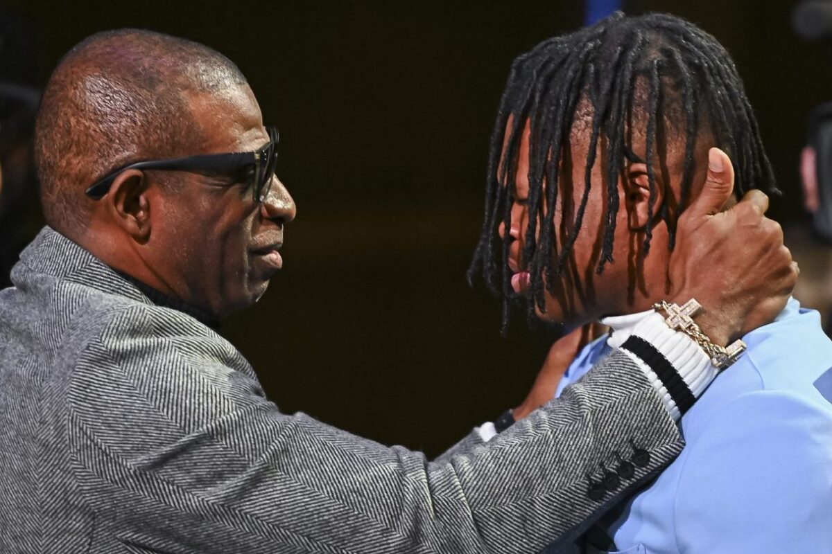 Deion Sanders continues to show support for Travis Hunter in the midst of the constant scrutiny of his relationship: ‘Don’t stop’