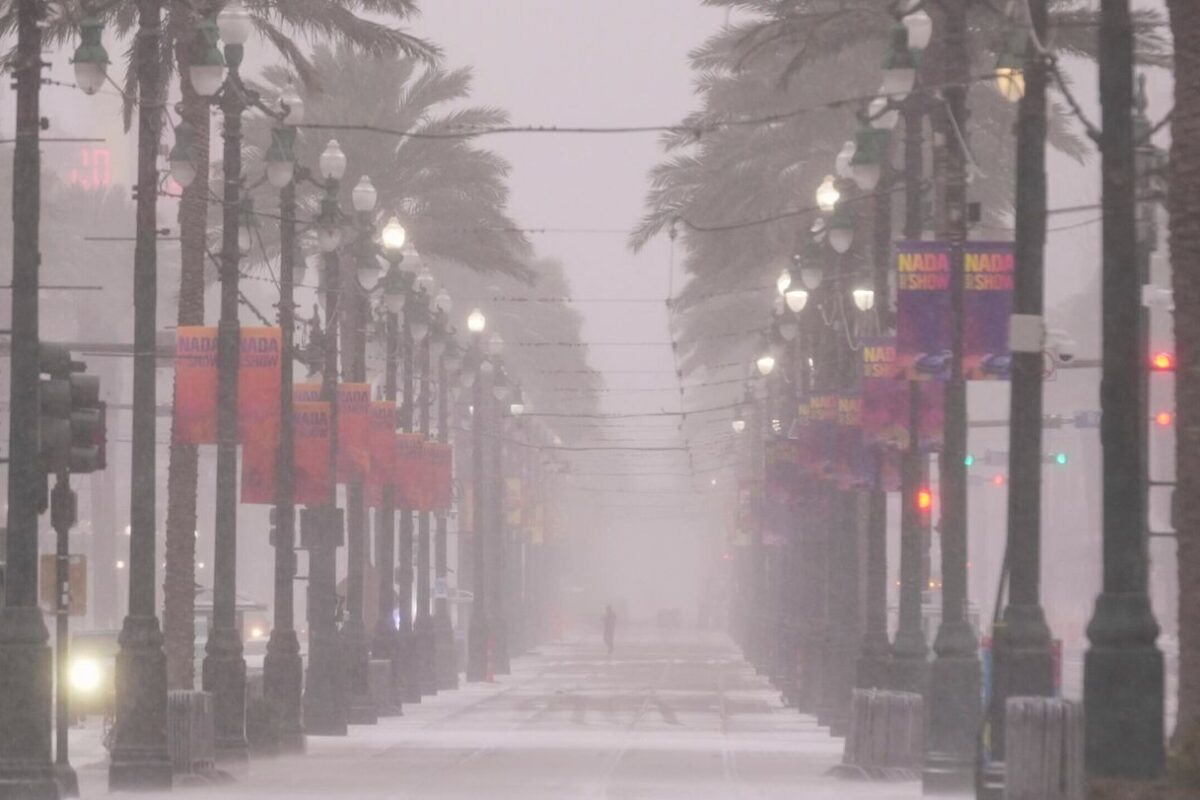 A rare winter storm is bringing heavy snow, sleet and ice to Texas and the northern Gulf Coast