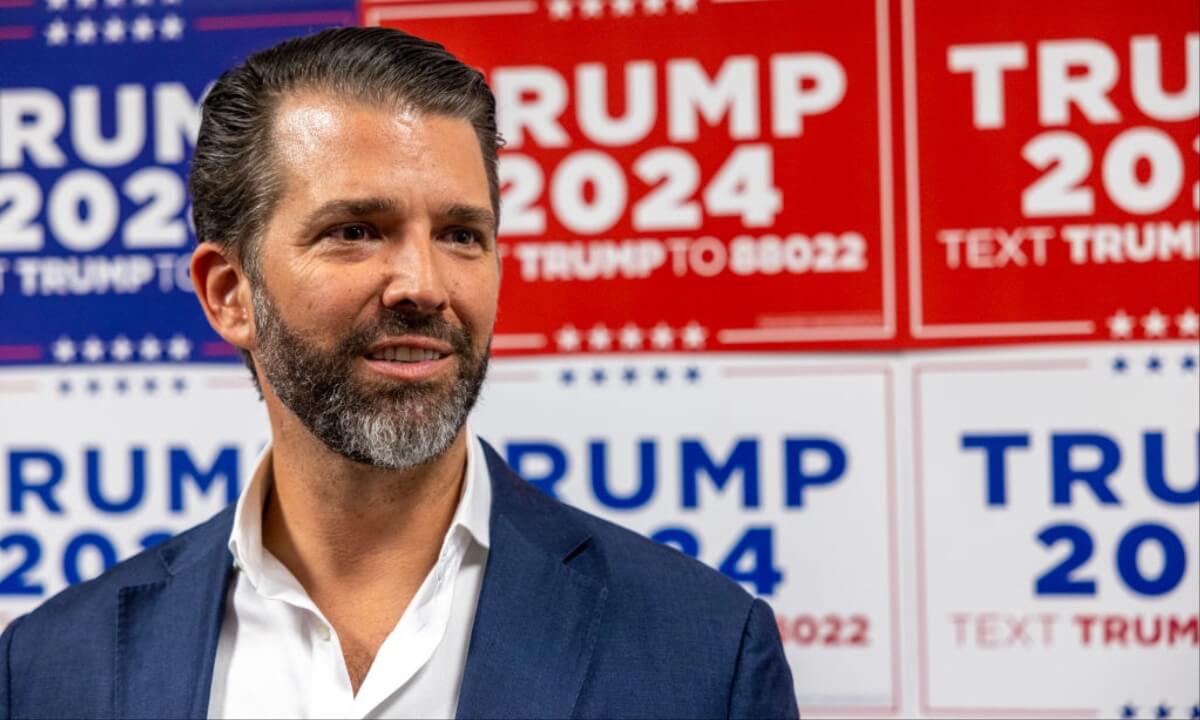 Donald Trump Jr. Strips Down to His Boxers for a Bizarre Thirst Trap Auctioning Off the Chance to Hang Out with Him for a Week