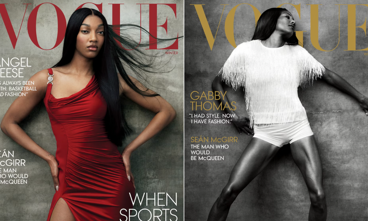 Angel Reese and Gabby Thomas showcase the love between sports and fashion on the cover of Vogue