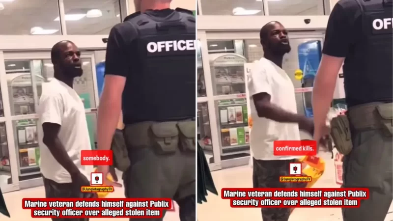 ‘Get that Gun Out of My Face!’: Black Marine Veteran Humiliates Security Guard Who Accused Him of Stealing Dog Food from Publix In Explosive Viral Video