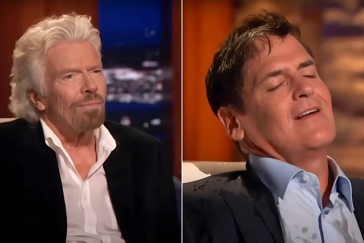 ‘Beyond Unprofessional’: Tensions Rise on ‘Shark Tank’ as Mark Cuban Gets Water Thrown In His Face by Richard Branson Over ‘Gold Digger’ Comment