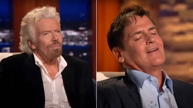 ‘Beyond Unprofessional’: Tensions Rise on ‘Shark Tank’ as Mark Cuban Gets Water Thrown In His Face by Richard Branson Over ‘Gold Digger’ Comment