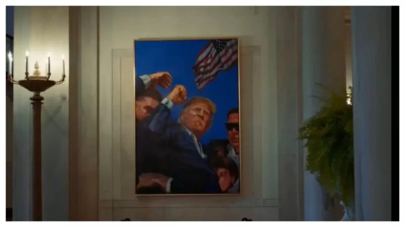 ‘Insecure and Petty to the End’: Trump Completely Defies Tradition to Replace Obama Presidential Portrait with Controversial Photo of Himself Surviving Assassination Attempt