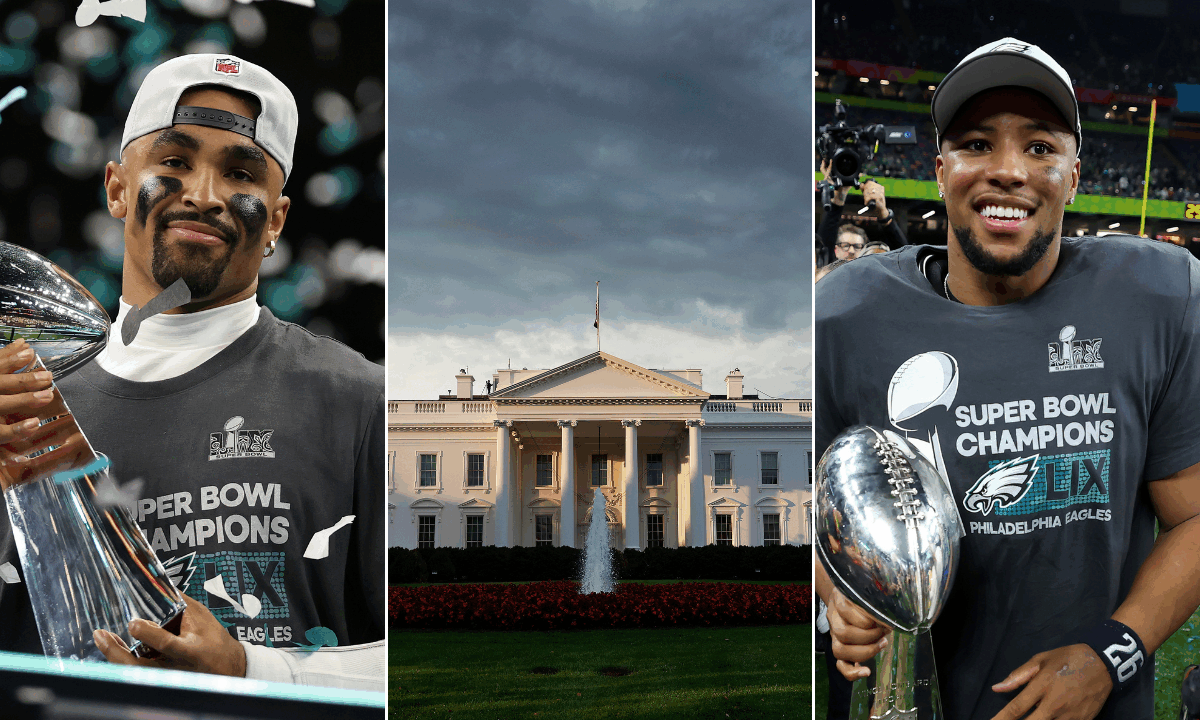 Jalen Hurts and Saquon Barkley’s very different reactions to the Philadelphia Eagles White House visit
