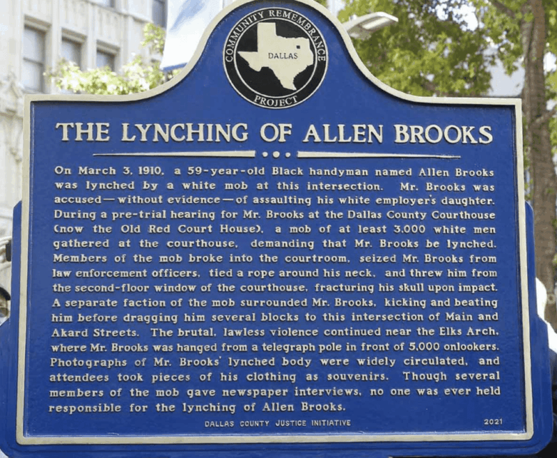 Marker Detailing Anti-Black Lynching In Dallas Vandalized. Organizers Hope To Replace It Soon