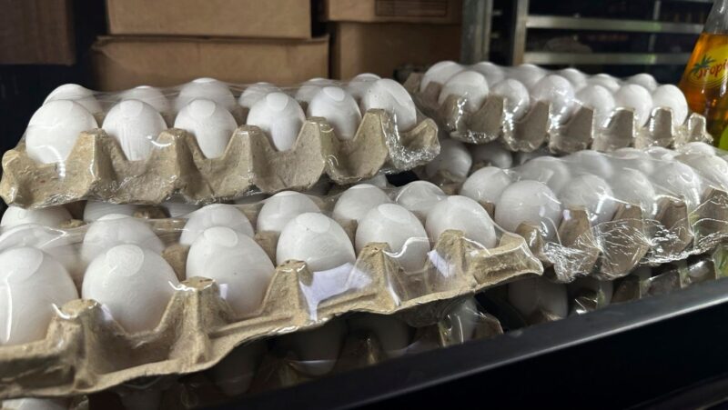US egg prices fall for the first time in months but remain near record highs