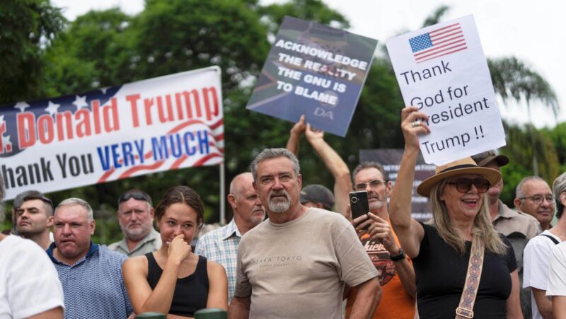 First group of 49 white South Africans leaves for the US after Trump offered them refugee status