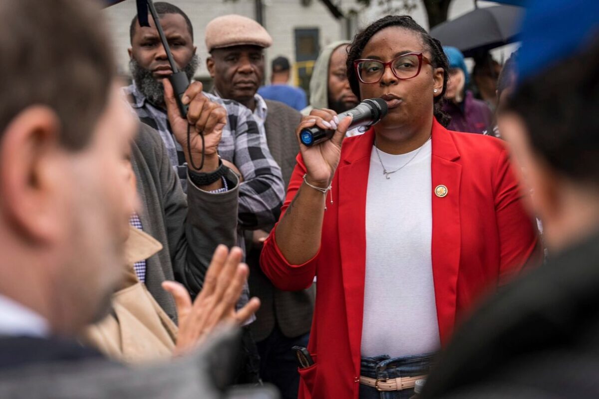 Rep. LaMonica McIver charged with assault after skirmish at ICE center, DOJ prosecutor says