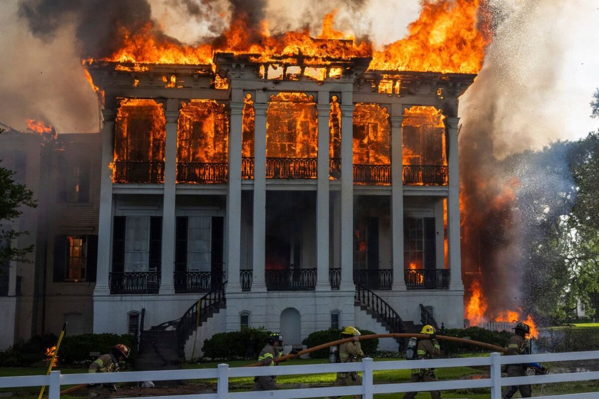 Video of the Nottoway Plantation fire sparks jubilation. It’s about anger and pain over slavery, too