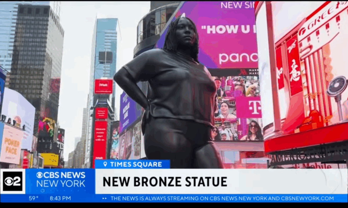 A 12-foot Black woman now stands tall in Times Square—and some folks are big mad about it