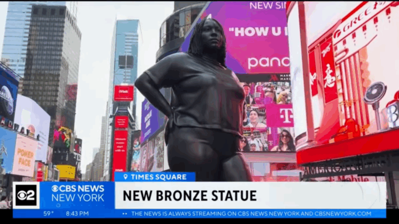 A 12-foot Black woman now stands tall in Times Square—and some folks are big mad about it