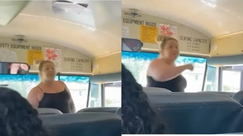 ‘Sit the… Down!’: White North Carolina Woman Boards School Bus and Unleashes Racist Tirade on Black Student, Ends Up In Handcuffs